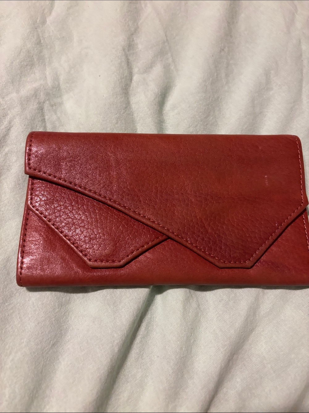 Leather Envelope Clutch Wallet - Women